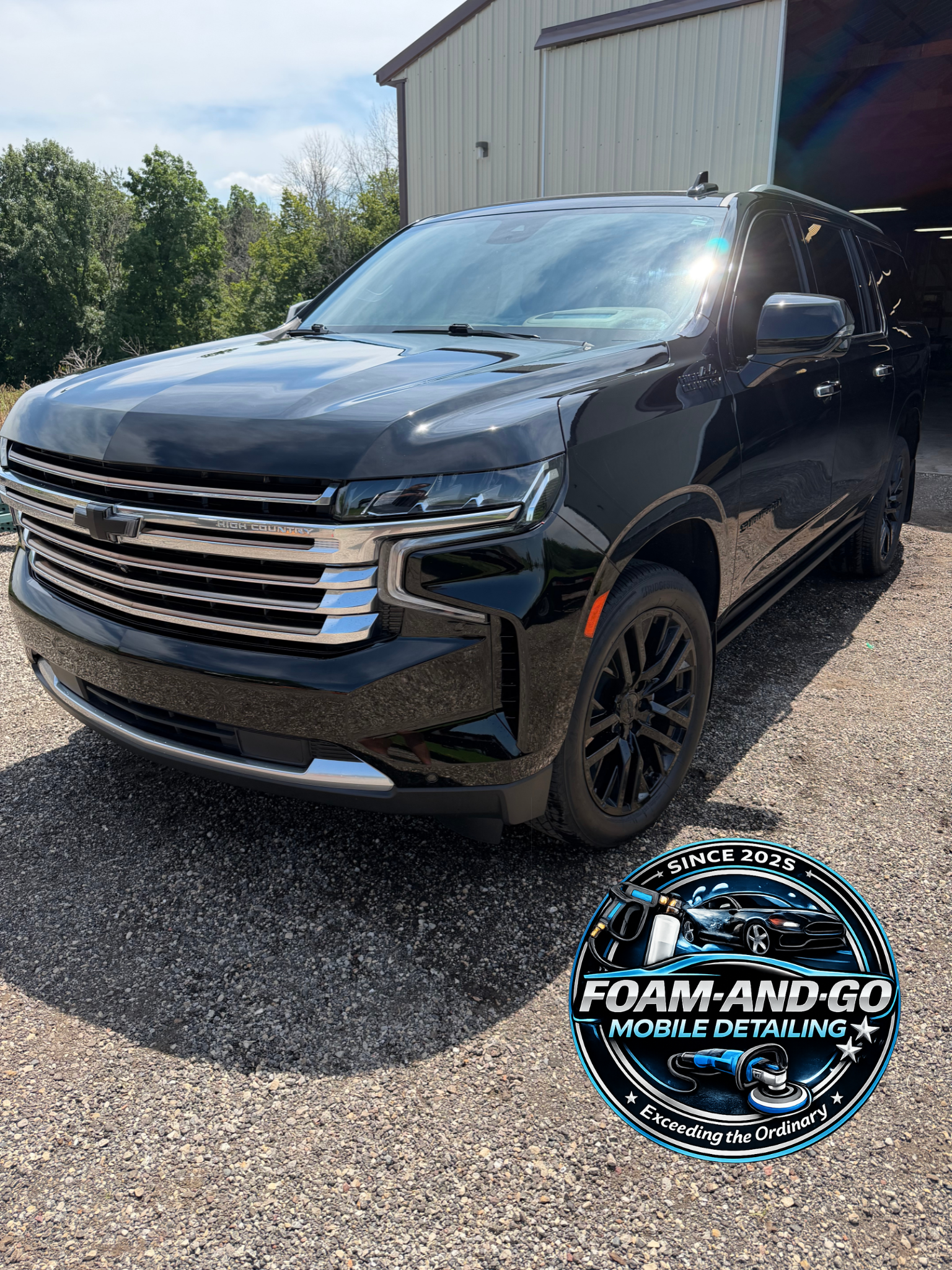 Finished SUV detailed by Foam-and-Go Detailing
