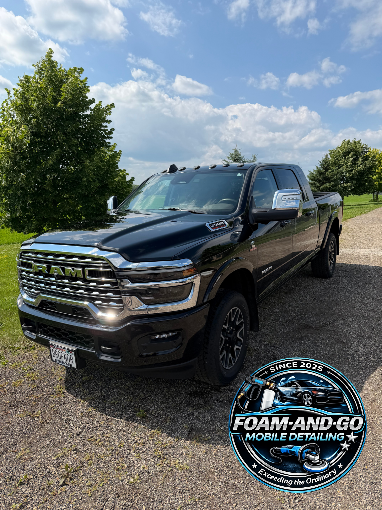 Professionally detailed vehicle exterior