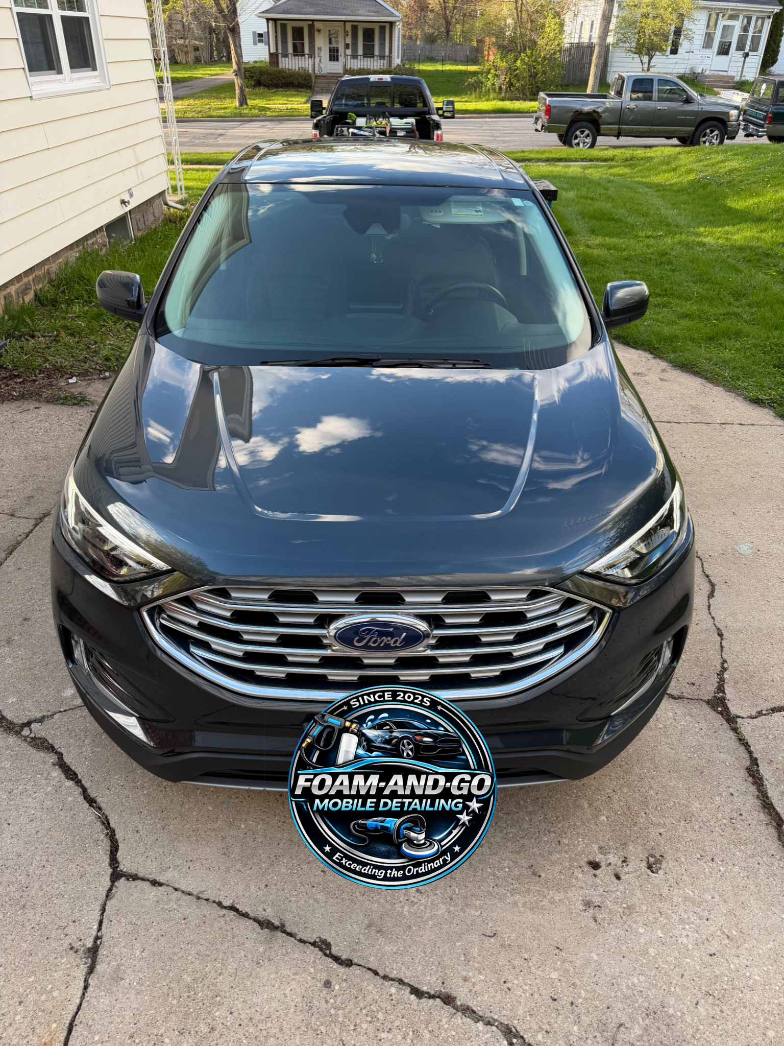 Finished exterior vehicle detail