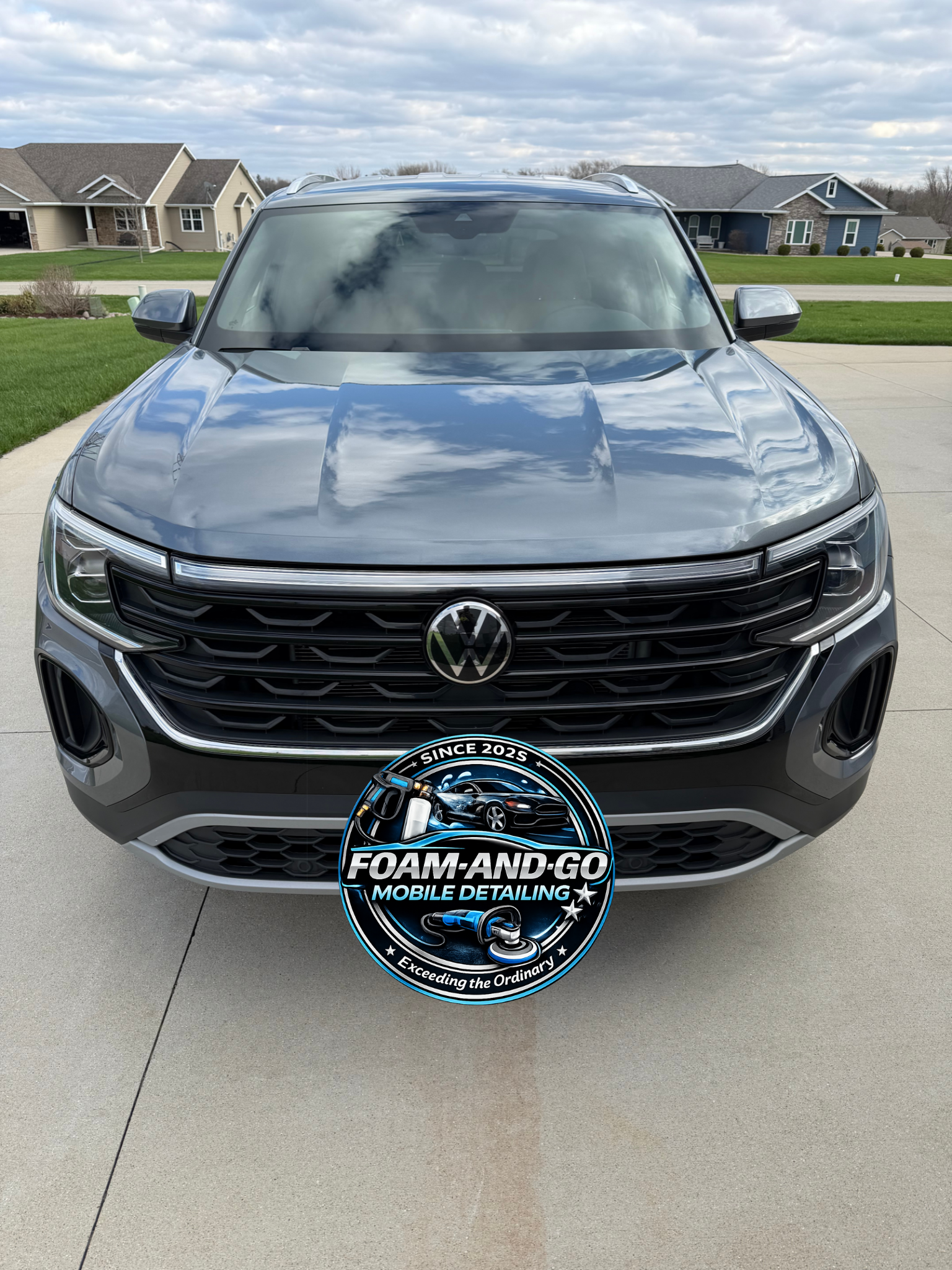 Completed exterior auto detail by Foam-and-Go Detailing