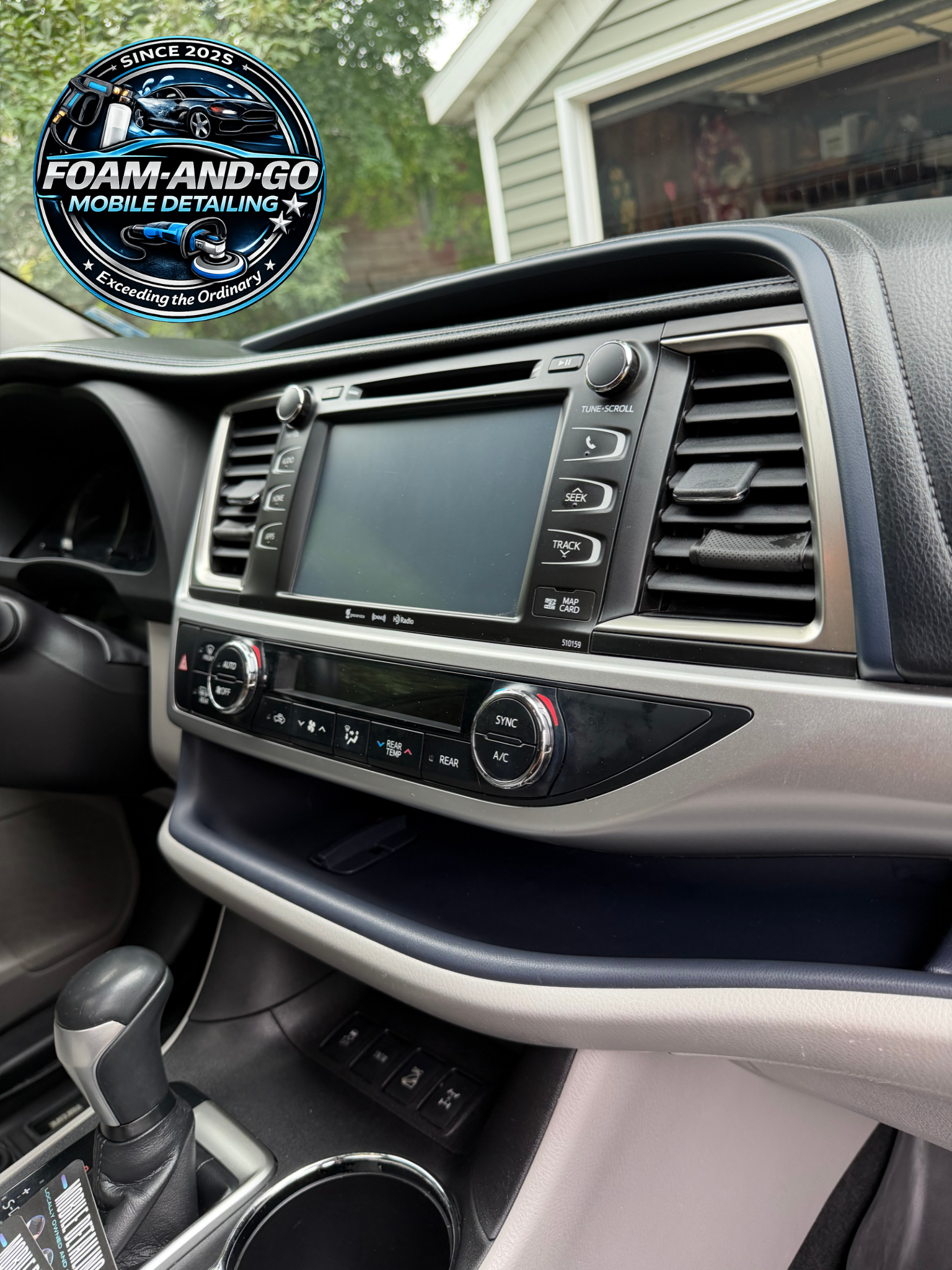 Detailed vehicle finish after Foam-and-Go mobile detailing